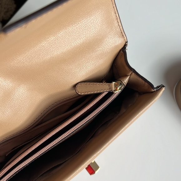 Michael Kors Kinsley Medium Top Handle Satchel shoulder/crossbody bag Dark Khaki - Picture 10 of 11